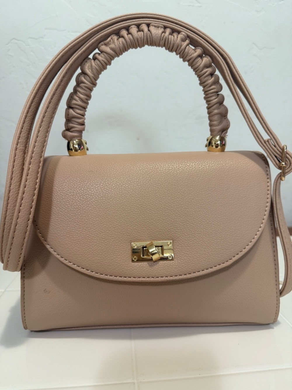 Women’s Structured Top-Handle Bag in Blush